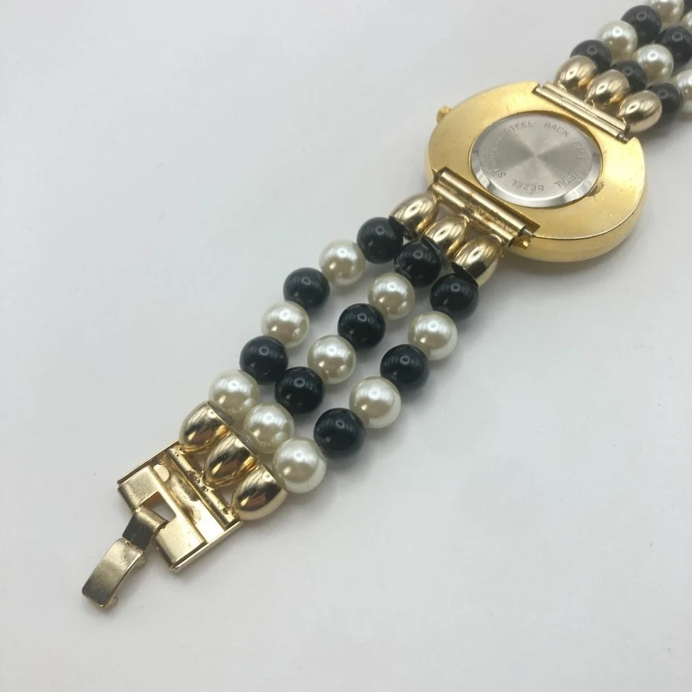 Vtg Collezio Women's Watch Gold Tone Oval 39mm Faux Pearl MOP New Battery 6.25